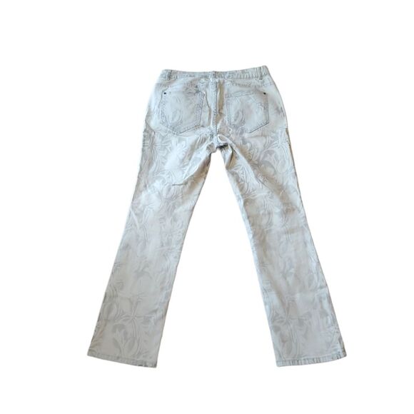 Soft Surroundings Cream Floral Print Jeans 4P - Picture 2 of 10